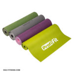 PROFI-FIT PROFI Коврик для йоги и фитнеса 6 мм, зеленый / серый