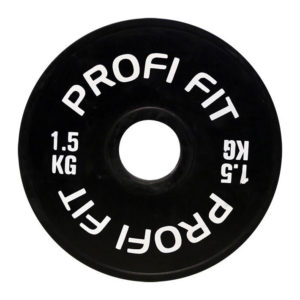 CROSSFIT-B Диск Ф50 обрезиненный черный евро-классик bamper plates 1,5 кг фото